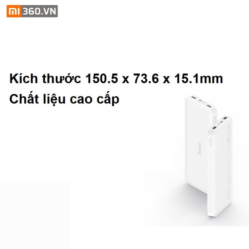 Pin dự phòng Xiaomi Redmi 10000mAh Hỗ Trợ Sạc Nhanh 18W